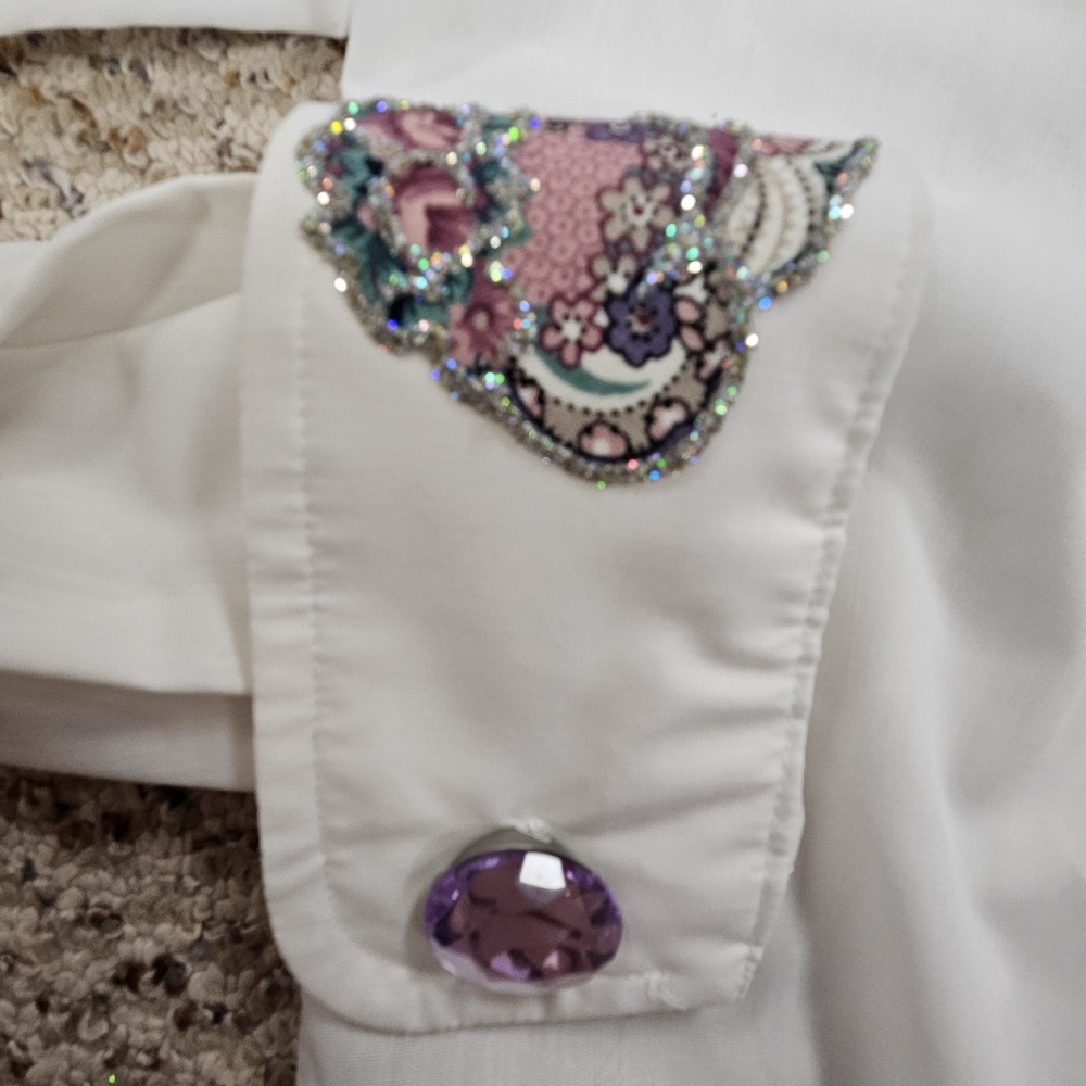 Klassie Lassie Ladies Cowgirl Western Style Shirt Rodeo Jewel Glitter - NWT - Picture 5 of 8